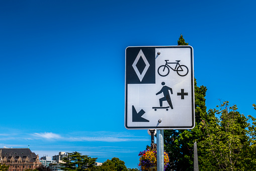 road sign in Victoria in Canada