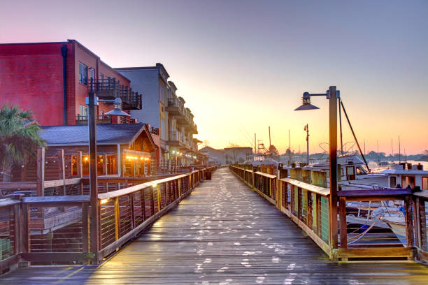 Georgetown, South Carolina Boardwalk stock photo