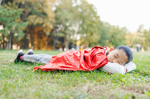 Supergirl napping