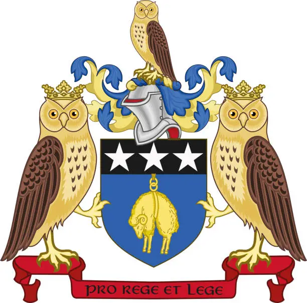 Vector illustration of Coat of arms of the METROPOLITAN BOROUGH AND CITY OF LEEDS, WEST YORKSHIRE