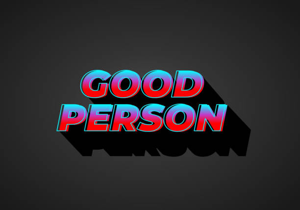 istock Good person. Text effect in 3D look. Eye catching color 1985031957