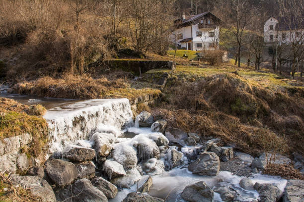 Frozen River in Timau, North East Italy