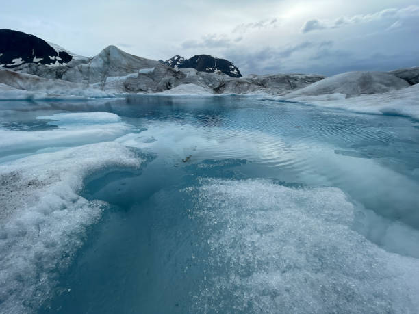 istock Blue lagoon at Glacier Knik in summer, Alaska, US 1985084833