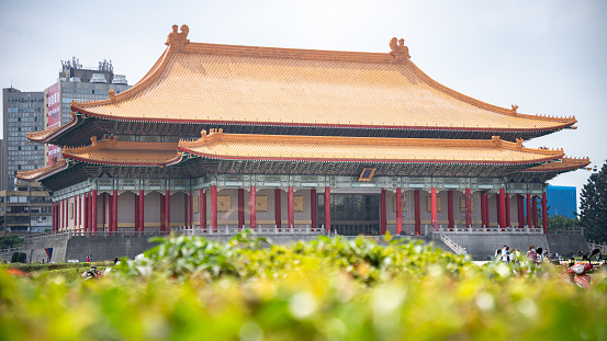 National Theatre hall, majestic chinese architecture building with ornamental roof, Taipei, Taiwan