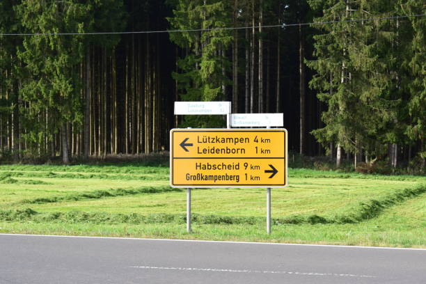 istock road sign to towns in the Eifel 1985112207