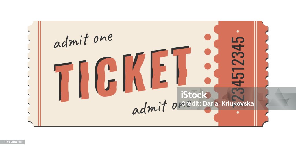 Retro Style Ticket Vector Ticket In Retro Style Ticket Layout Stock Illustration ...