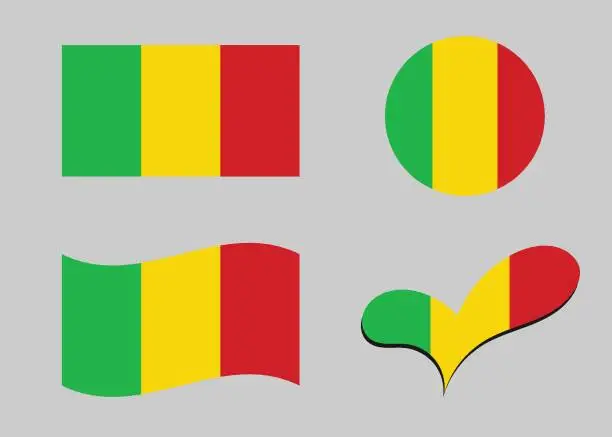 Vector illustration of Flag of Mali
