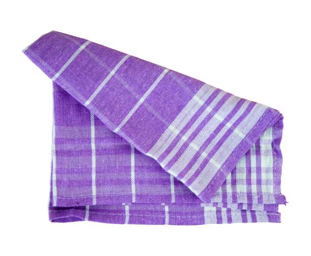 istock purple napkin folds with striped pattern 1985214709