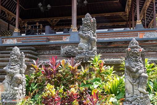 Bali's Hindu statues stand as majestic symbols of spirituality, mythology, and artistic expression, dotting the island's landscape with their serene presence. Crafted with meticulous attention to detail by skilled artisans, these statues depict a pantheon of gods and goddesses from Hindu mythology, each imbued with profound symbolism and significance.