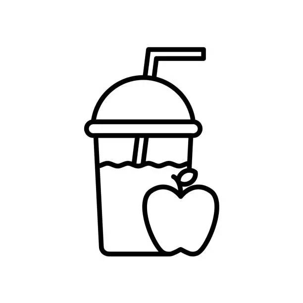 Vector illustration of Apple Juice Icon