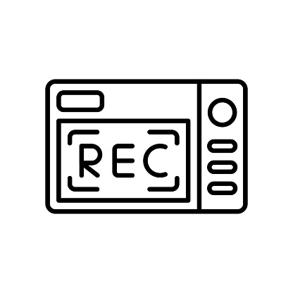 Video Recording icon vector image. Can be used for Work from Home.