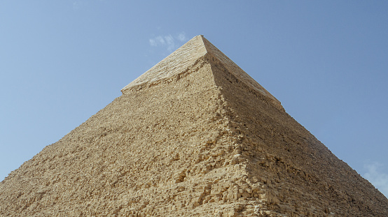 A top of the pyramid of Khufu in Giza, Egypt