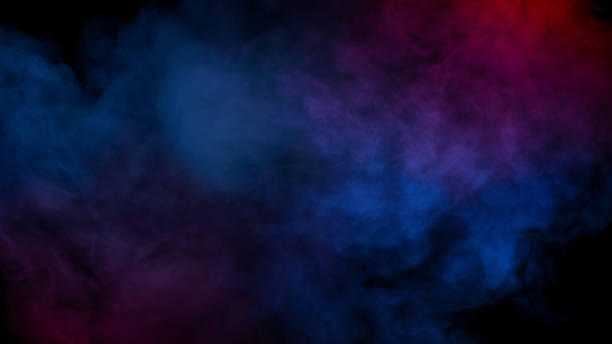istock Blue and purple steam on a black background. 1985370390