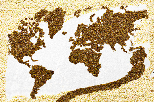 istock Global map made of grains as grain corridor concept 1985396566