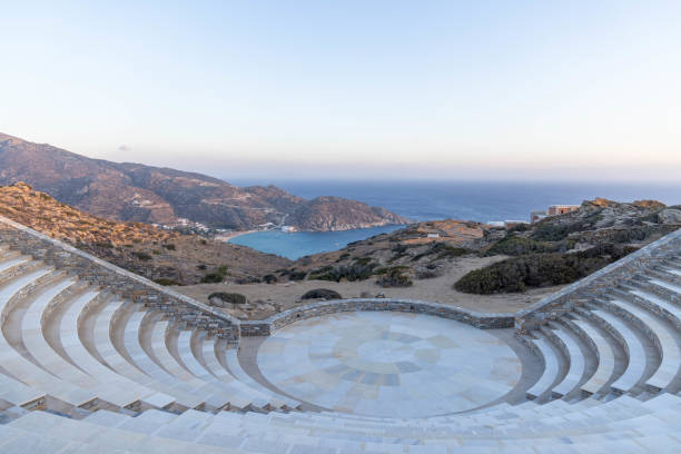 istock Amphitheater on Ios Island at sunset 1985428453