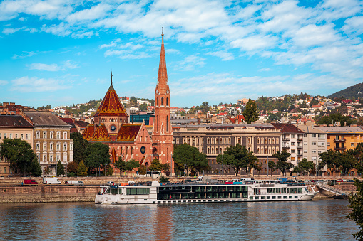 Budapest, Hungary, Danube river, boat