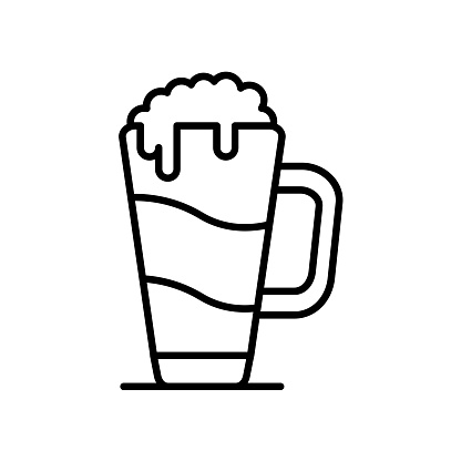 Latte Macchiato icon vector image. Can be used for Beverages.