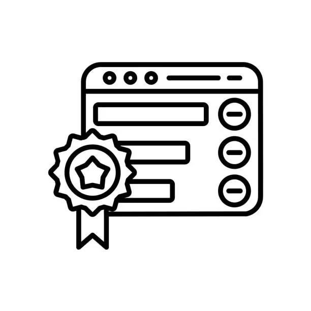 Vector illustration of Page Quality Icon