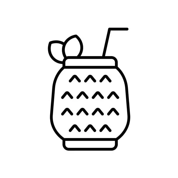 Vector illustration of Pina Colada Icon