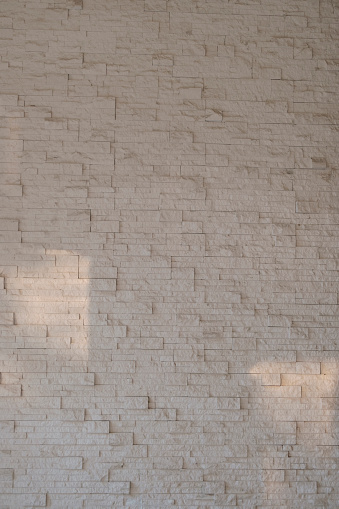 Full frame shot of white painted brick wall, abstract background