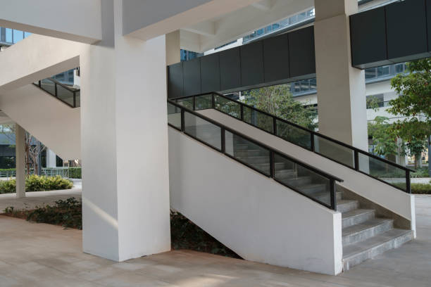 istock Staircase in modern office building 1985541960