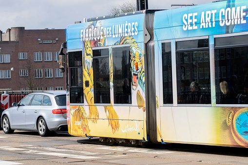 Theme Dali Tram 12 At Amsterdam The Netherlands 20-4-2023