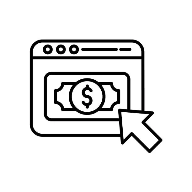 Vector illustration of Pay Per Click Icon