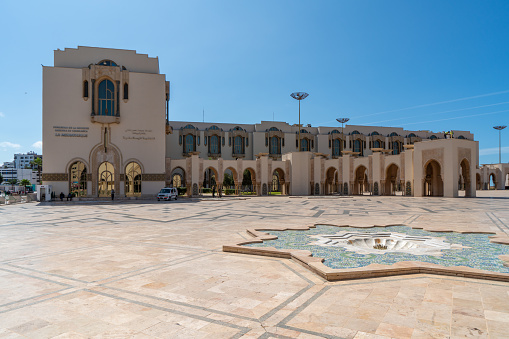 Fez or Fes, Morocco. Bab Bou Jeloud gate (or Blue Gate)