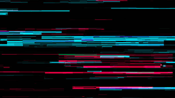 istock Abstract background with neon glitch texture, digital tv noise. computer screen damage. 3d rendering. 1985797038