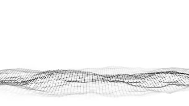 istock Abstract wave with black points and lines on white background. Science background with moving dots. Network connection technology. Digital structure with particles. 3d rendering. 1985799256