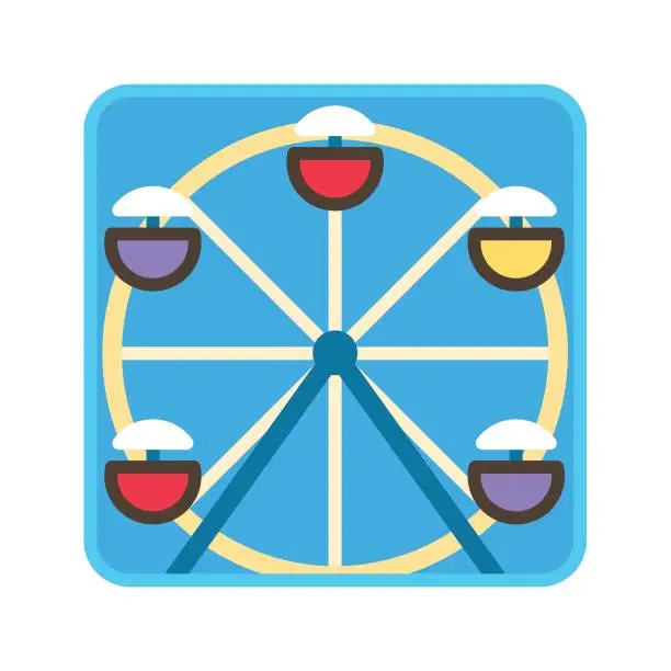 Vector illustration of Ferris wheel emoji
