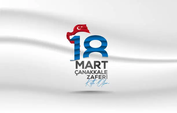 Vector illustration of 18 March, Canakkale