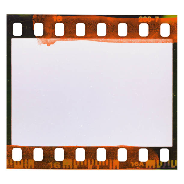 real 35mm film material, empty film stripe.