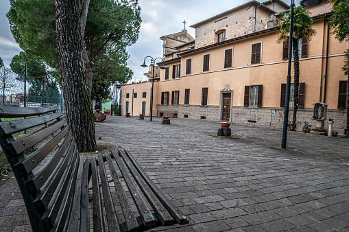 Terni, Umbria, Italy: Courtyard of the Basilica of San Valentino