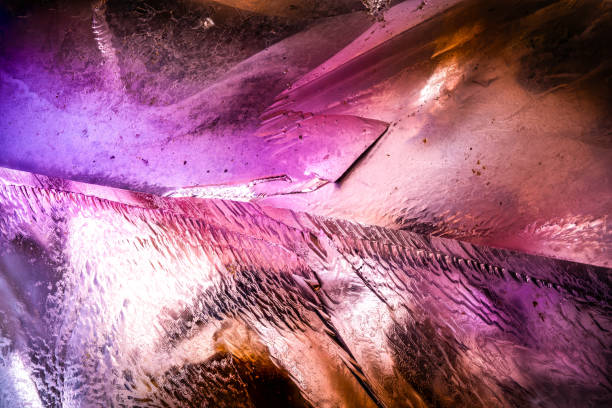 smoky quartz with amethyst part macro photography, from erongo, Namibia. macro photography detail texture background. close-up raw rough unpolished semi-precious gemstone