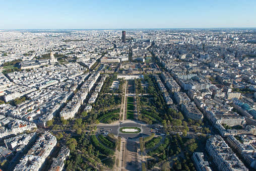 From the top, there's a 360-degree view of the 12 avenues leading to the arch, as well as the Eiffel Tower across the rooftops.