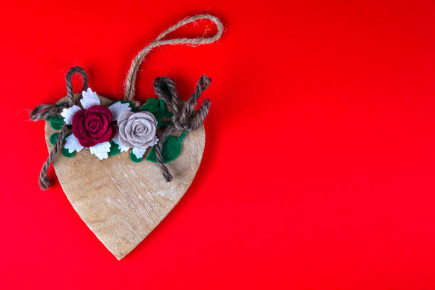 Postcard with heart for Valentine's Day