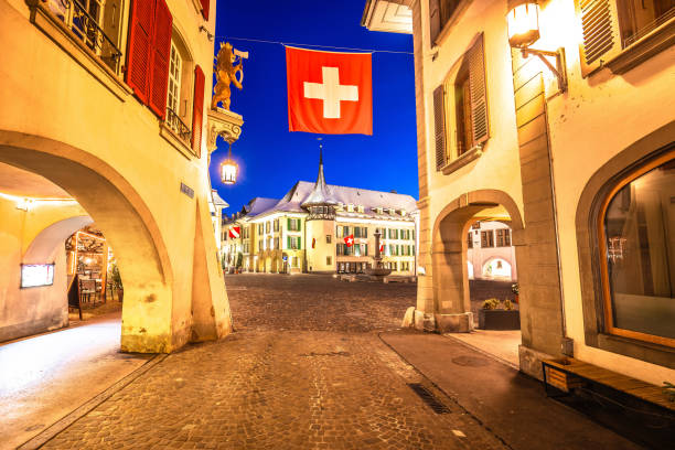 istock Town of Thun square and architecture evening view 1986089800