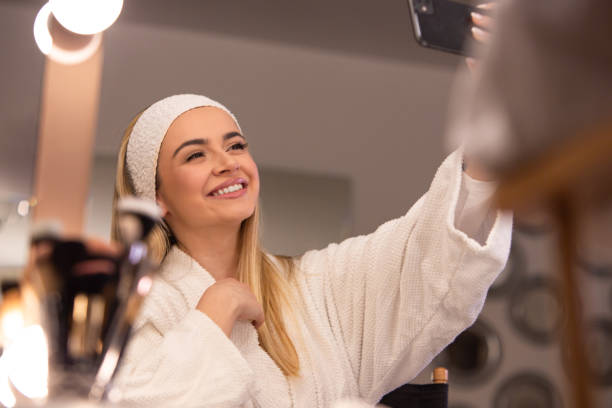 istock Captivating Charm: Makeup Artist's Selfie with an Irresistible Smile 1986100296