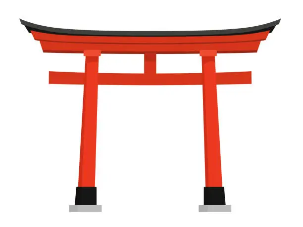 Vector illustration of torii