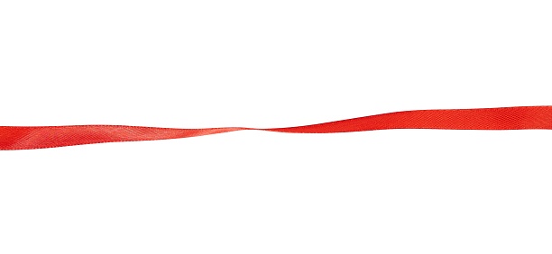 red ribbon isolated. shiny ribbon border element