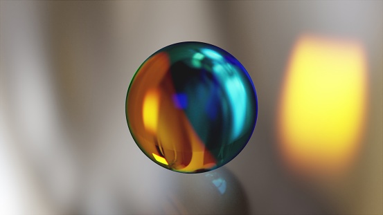 Multicolored 3d sphere. Computer generated render