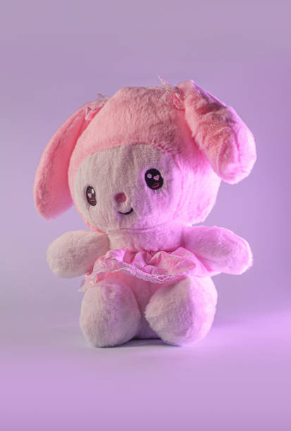 istock A fluffy children's toy with isolated long ears. 1986322988
