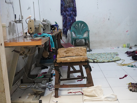 Workplaces and Sewing Equipment in Asia