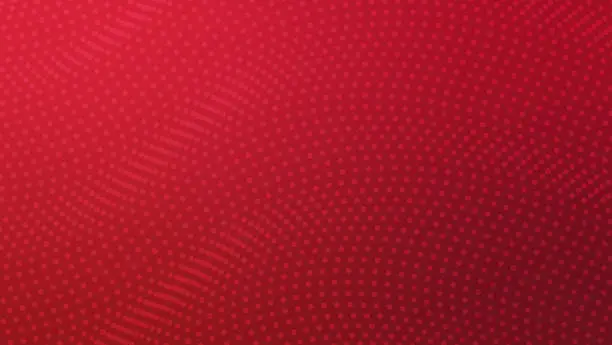 Vector illustration of abstract background with red color dot wavy pattern