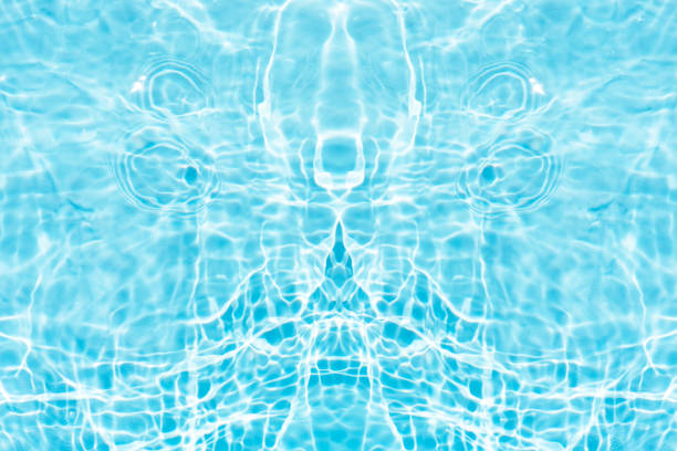 abstract blue color water wave,background photography