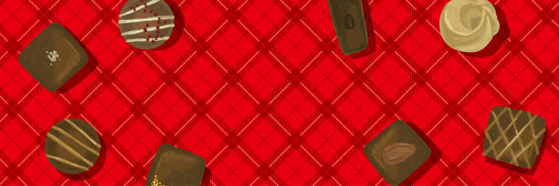 tartan check and chocolate backgrounds web graphics - red backgrounds watercolor painting striped stock-grafiken, -clipart, -cartoons und -symbole