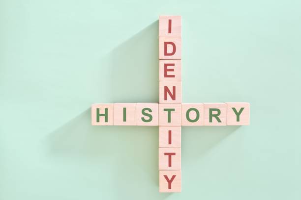 istock History and identity connection concept. Word flat lay composition. 1986591670