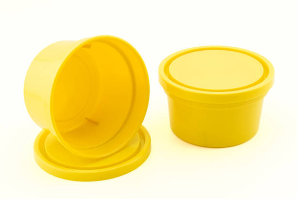 istock two yellow plastic containers with a lid for storing food 1986616180