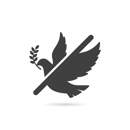 Vector Isolated No Peace Icon